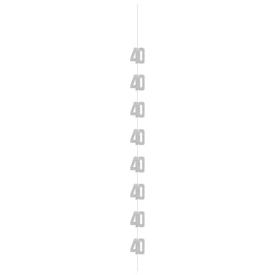Hanging Decorations - Black & Silver Glitz 40th Birthday