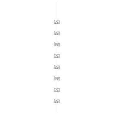 Hanging Decorations - Black & Silver Glitz Happy Birthday