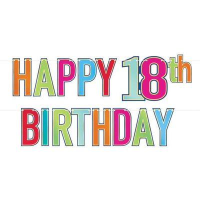 Happy 18th Birthday Banner