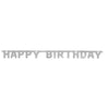 Happy Birthday Silver Deluxe Jointed Banner