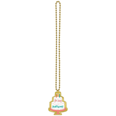 Happy Bright Birthday Beaded Necklace