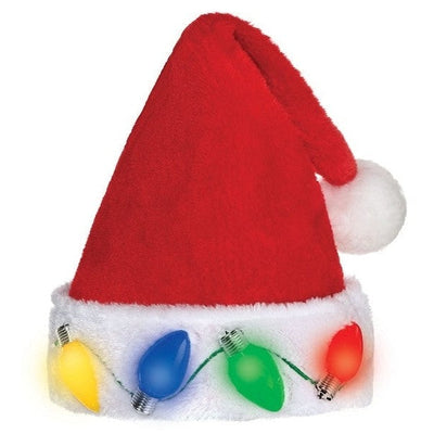 Plush Light Up Santa Hat