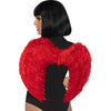 Marabou Trimmed Feather Wings Red