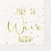 Modern Christmas Time To Wine Down Napkin