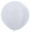 Pearl White 36" Latex Balloons 2/Bag