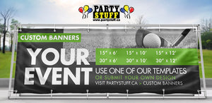 Custom Banners for any event available at Party Stuff
