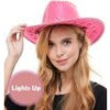 Pink Neon Light-Up Cowboy Hat