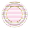 Pink Stripe Plates