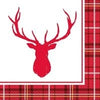 Plaid Deer Luncheon Napkin