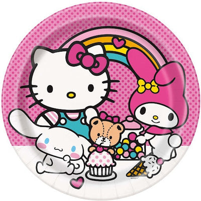 Plates - Hello Kitty & Friends Round 9"
