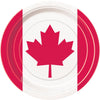 Plates - Red and White, Canada Day, Oval, 8 Count
