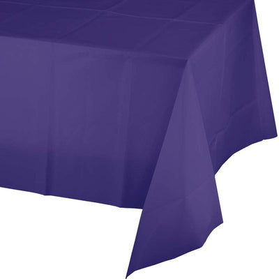 Purple Plastic Table Cover - 54" x 108" 1CT