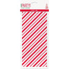 Red Striped Cellophane Bags