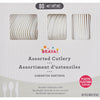 Reusable Plastic Cutlery Assortment, High Count. - Frosty White