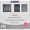 Reusable Plastic Cutlery Assortment, High Count. - Silver