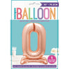 Rose Gold Number Shaped Standing Foil Balloon 30" 0