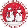 Snowman Round Plate 9"