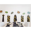 Superhero Static Cling Decorations 8 pcs