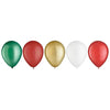 Traditional Christmas Latex Balloons, Asst.