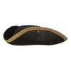 Tri Corner Pirate Hat with Gold Trim