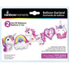 Two Air-Filled Unicorn-Themed Balloons