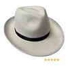 Adult White Gangster Fedora Hat