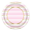 Pink Stripe Plates