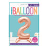 Rose Gold Number Shaped Standing Foil Balloon 30" 2