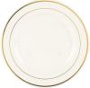 9" Premium White Plastic Plate with Gold Trim - 50 Count