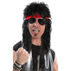 Black 80s Rocker Wig