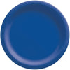 10" Round Paper Plates, 50 Count. - Bright Royal Blue