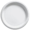 10" Round Paper Plates, 50 Count. - Frosty White