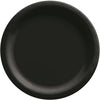 10" Round Paper Plates, 50 Count. - Jet Black