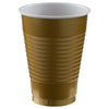 12 Oz. Plastic Cups, 20 Count. - Gold