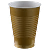 12 Oz. Plastic Cups, 50 Count. - Gold