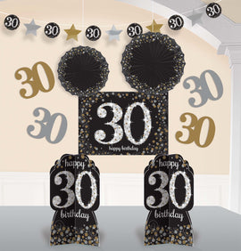 Sparkling Celebration 30th Birthday Room Decorating Kit