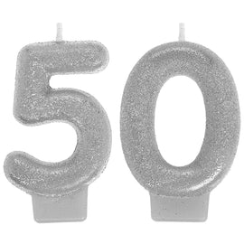 Sparkling Celebration 50th Birthday Numeral Candles