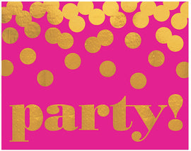 Pink & Gold Large Novlety Invites