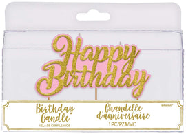 Confetti Fun Glitter Birthday Pick Candle
