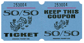 Blue 50/50 Ticket Roll - 1000 per roll