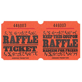 Orange Raffle Ticket Roll - 1000 per roll