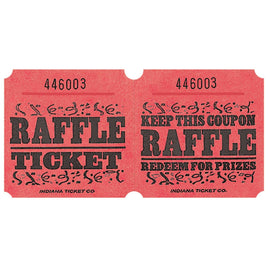 Red Raffle Ticket Roll - 1000 per roll