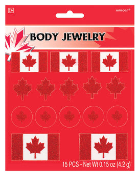 Canada Day Body Jewelry