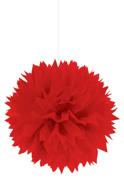 Apple Red Fluffy Paper Decorations