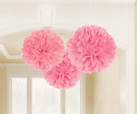 Fluffy Tissue Decorations - New Pink