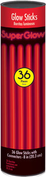 8" Glow Stick Tube - Red, 36 ct.