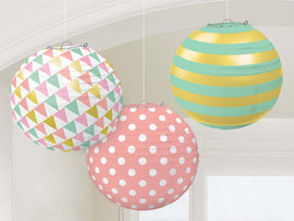Round Paper Lanterns - Pastel