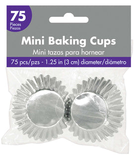 Mini Cupcake Cases - Silver