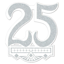 25th Anniversary Crest glitter print 1 side
