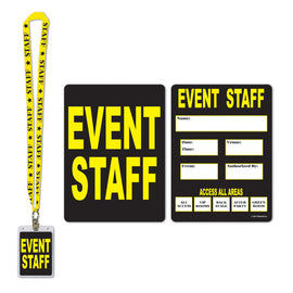 Event Staff Party Pass lanyard w/card holder